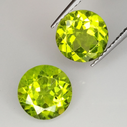 Peridoto talla redonda 7mm 1pz