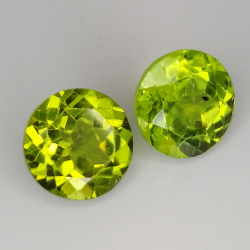 Round cut peridot 7mm 1pz