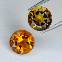 Citrine honey round cut 7mm 1pz