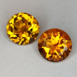 Citrine miel coupe ronde 7mm 1pz