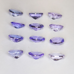 3,93ct Tanzanite coupe ovale 5,0x4,0mm 12pcs