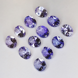 3.93ct Tanzanite taglio ovale 5.0x4.0mm 12pz