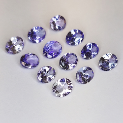 3.93ct Tanzanite taglio ovale 5.0x4.0mm 12pz