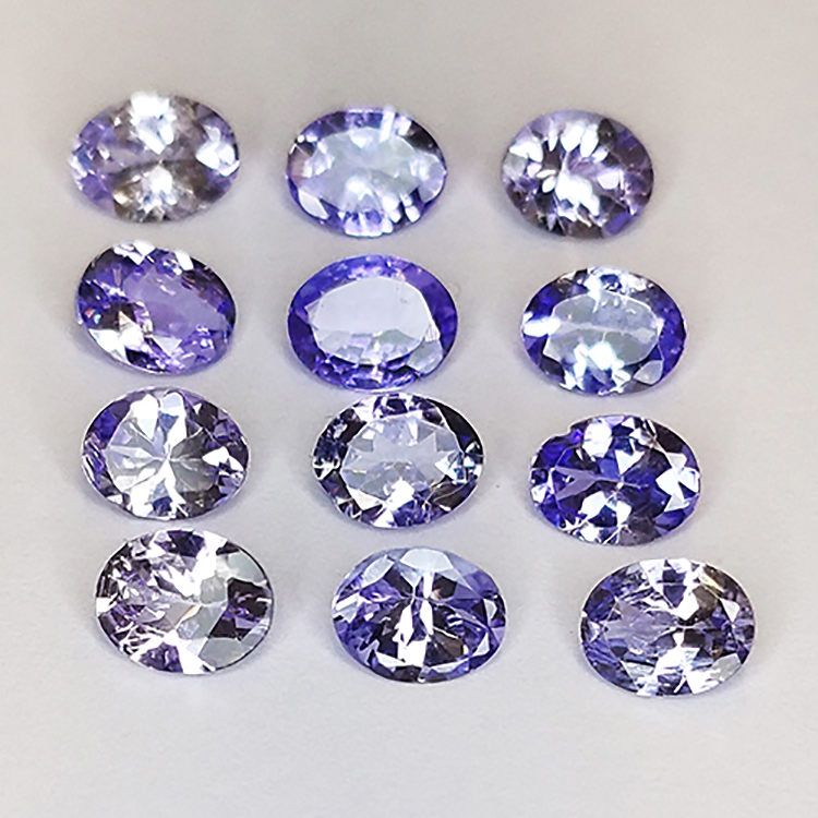 3,93ct Tanzanite coupe ovale 5,0x4,0mm 12pcs