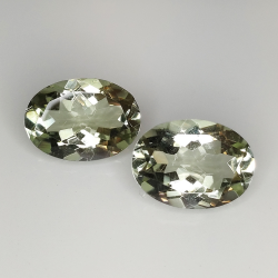 Améthyste verte (prasiolite) coupe ovale 14x10mm 1pz