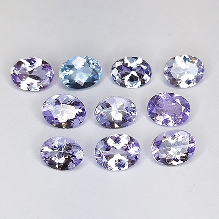 3.04ct Tanzanite coupe ovale 5.0x3.9mm 10pcs