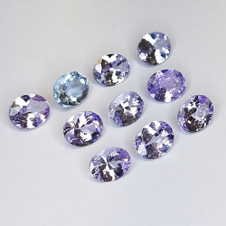 3.04ct Tanzanite oval cut 5.0x3.9mm 10pc