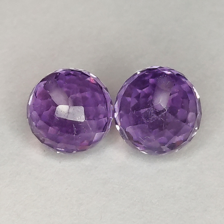 Amethyst rund facettiert halbperforiert 6.00mm 1St.