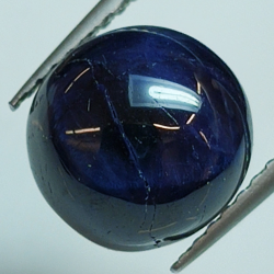 Cabochon tondo con zaffiro stellato 9 mm 1pz