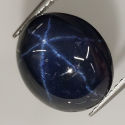 Star sapphire oval cabochon 12x10mm 1pc