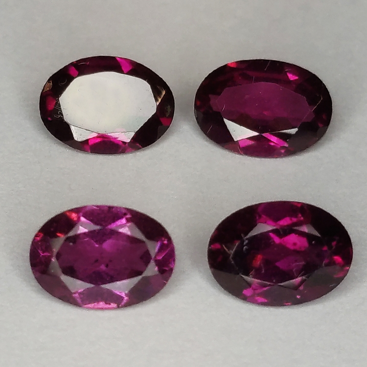 Grenat rhodolite taille ovale 7x5mm 1pz