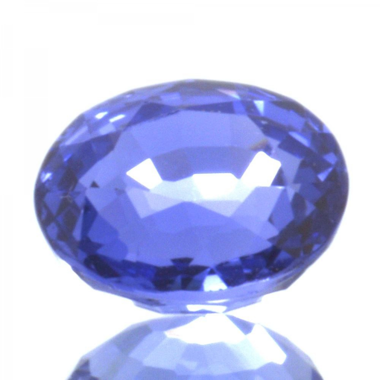 Saphir bleu 1,24 ct taille ovale 6,28x5,48 mm