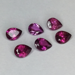 Granate rodolita talla pera 4x3mm 1ct