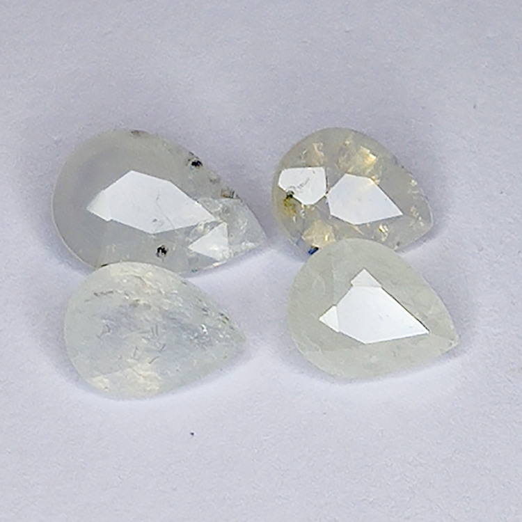 3,28ct Gelber Saphir birnenschliff 7.9x5.4mm 4stk