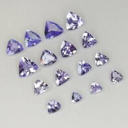 Trillion Cut Tanzanite 2,0-3,7 mm 1ct