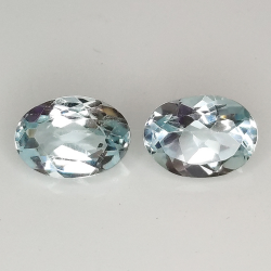 Aigue-marine ovale coupe 7x5mm 1pz