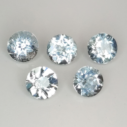 Aquamarine round cut 3.3-4.5mm 1ct