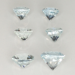 copy of Aquamarine round cut 3.3-4.5mm 1ct