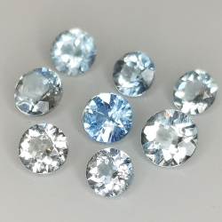 Round cut aquamarine 3.6-4.5 1ct