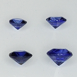 Saphir bleu coupé rond 2.2-3.0mm 1ct