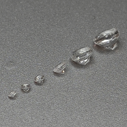 Colorless white topaz round cut 1.1-4.0mm 1ct