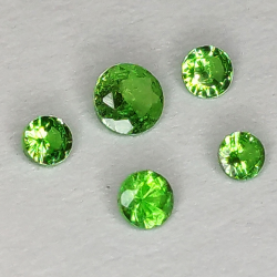 Tsavorite Round Cut 1.2-2.3mm 1ct