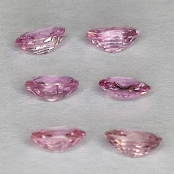 Saphir rose taille ovale 4x3mm 1ct