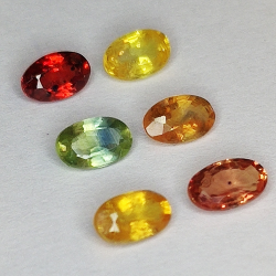 Songea Saphir Multicolor Ovalschliff 5x3mm 1ct