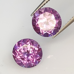 Verneuil synthétique effet alexandrite saphir taille ronde 8mm 1pz