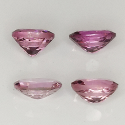 Pink rubellite tourmaline oval cut 5x4mm 1ct