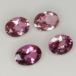 Pink rubellite tourmaline oval cut 5x4mm 1ct