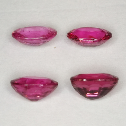 Pink rubellite tourmaline oval cut 6x4mm 1pz