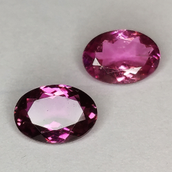 Pink rubellite tourmaline oval cut 7x5mm 1pz