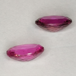 Pink rubellite tourmaline oval cut 7x5mm 1pz