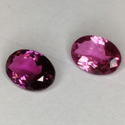 Pink rubellite tourmaline oval cut 7x5mm 1pz