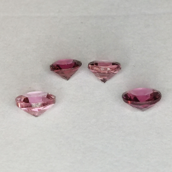 Turmalina rubelita rosa talla redonda 2.9-3.6mm 1ct