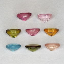 Multicolor tourmaline oval cut 4x3mm 1pz