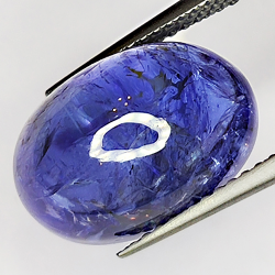 5.52ct Tanzanite cabochon oval 14.0x9.8mm