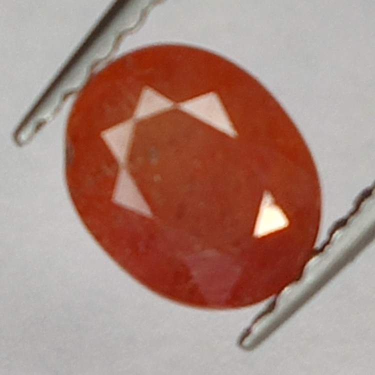 0.85ct Sapphire Padparadscha oval cut 6.0x4.8mm