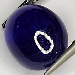 4.29ct Blue Sapphire cabochon oval 9.5x7.5mm