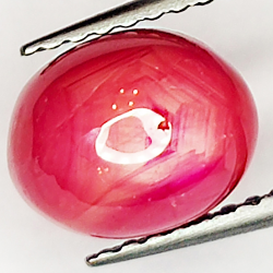 3.20ct Ruby Star cabochon oval 8.2x6.5mm