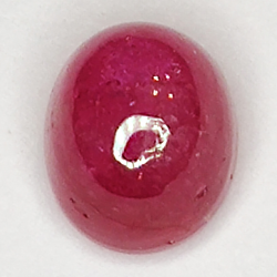 2.98ct Rubino Stella cabochon ovale 6.4x5.4mm