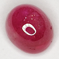 2.98ct Rubino Stella cabochon ovale 6.4x5.4mm