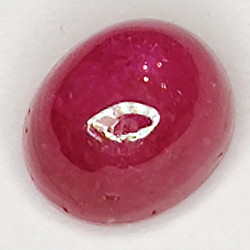 2.98ct Rubino Stella cabochon ovale 6.4x5.4mm