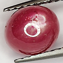 2.49ct Rubin Stern cabochon oval 6.9x6.0mm