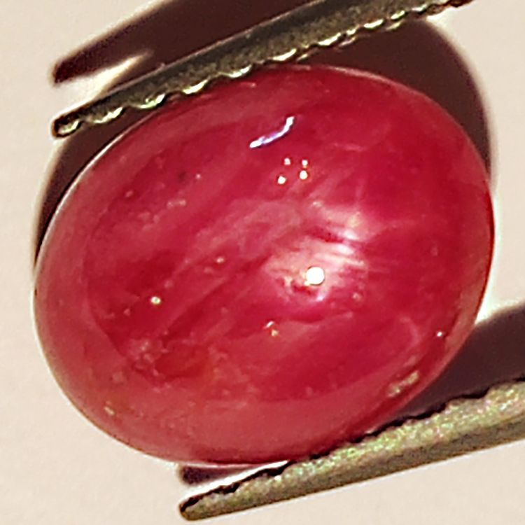 2.26ct Ruby Star cabochon oval 8.3x6.4mm