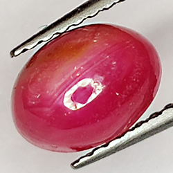 2.20ct Rubino Stella cabochon ovale 7.8x5.7mm