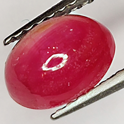 2.20ct Ruby Star cabochon oval 7.8x5.7mm