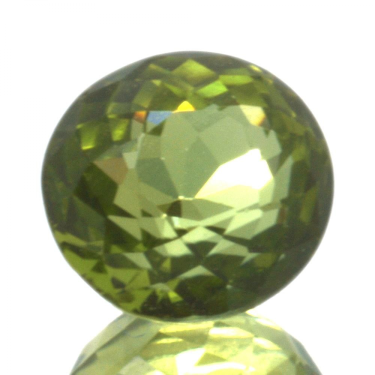 Tormalina Verdelite taglio ovale da 1,24 ct, 6,25x5,83 mm