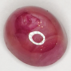 2.26ct Rubino Stella cabochon ovale 7.2x6.2mm